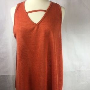 Sleeveless Orange Top
